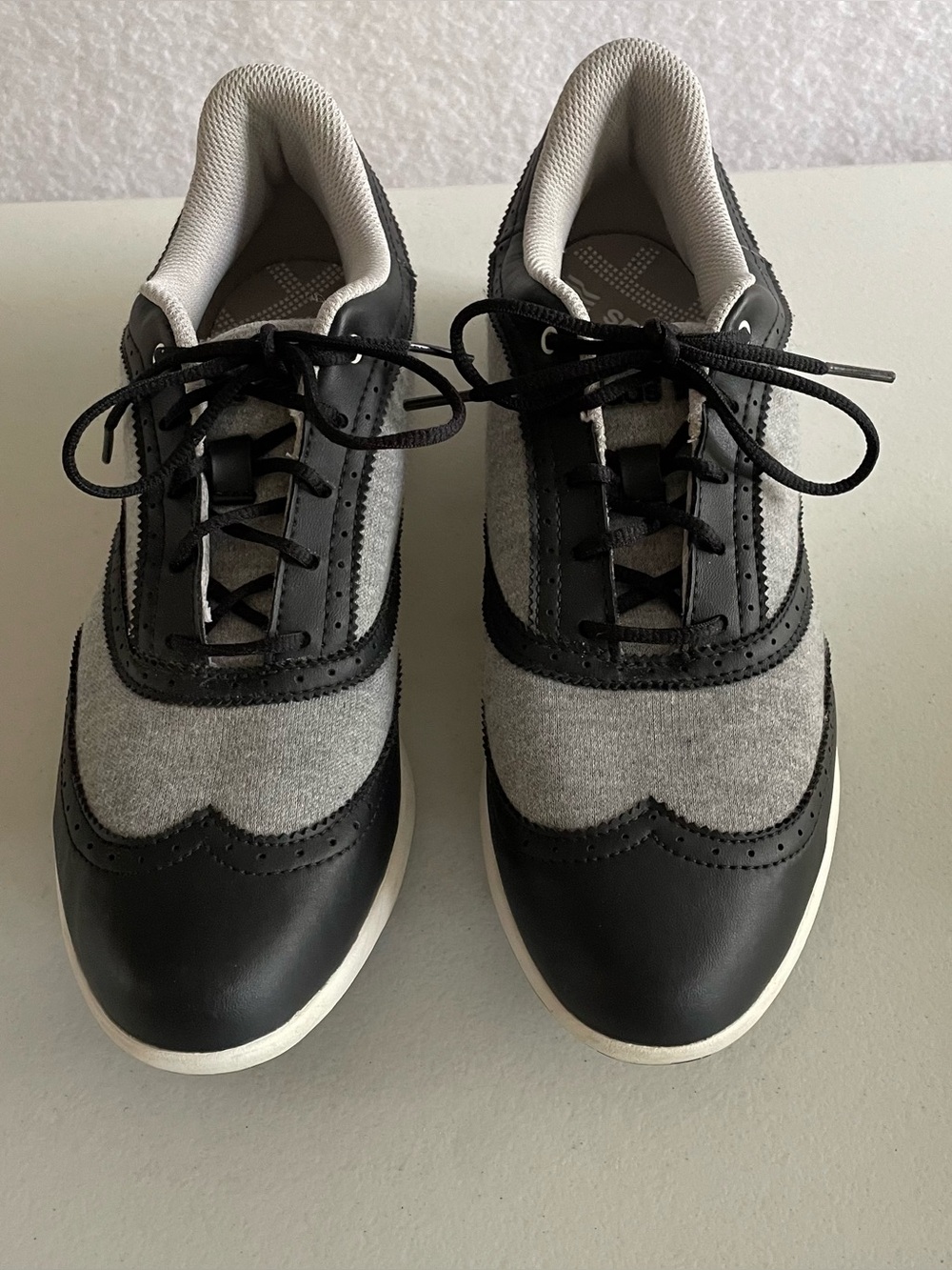 Adidas Adicross Wingtip Spikeless Golf Shoes Gray Black Retro - Women's US 10